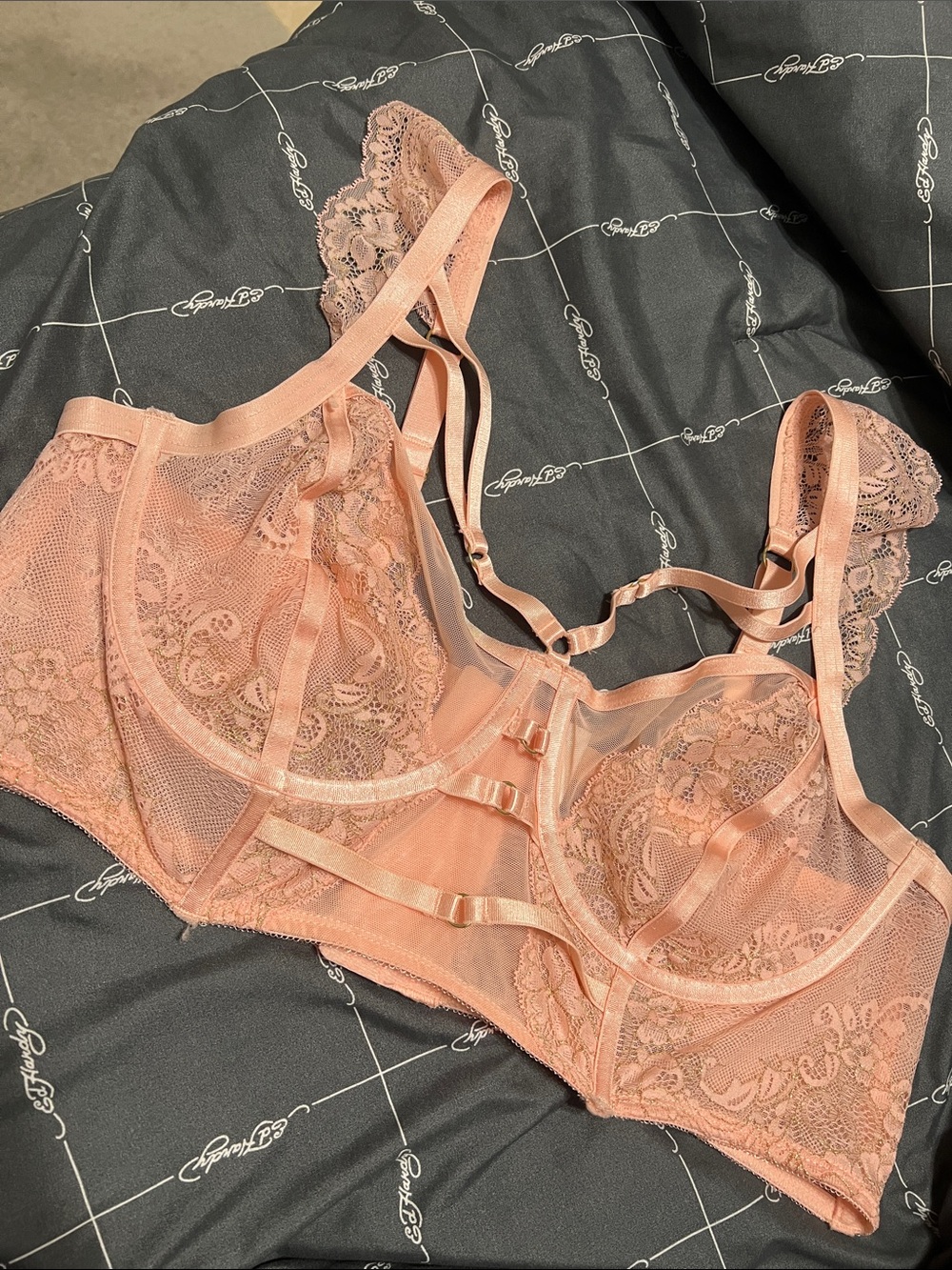 torrid Sheer Peach Lace Balconette Bra